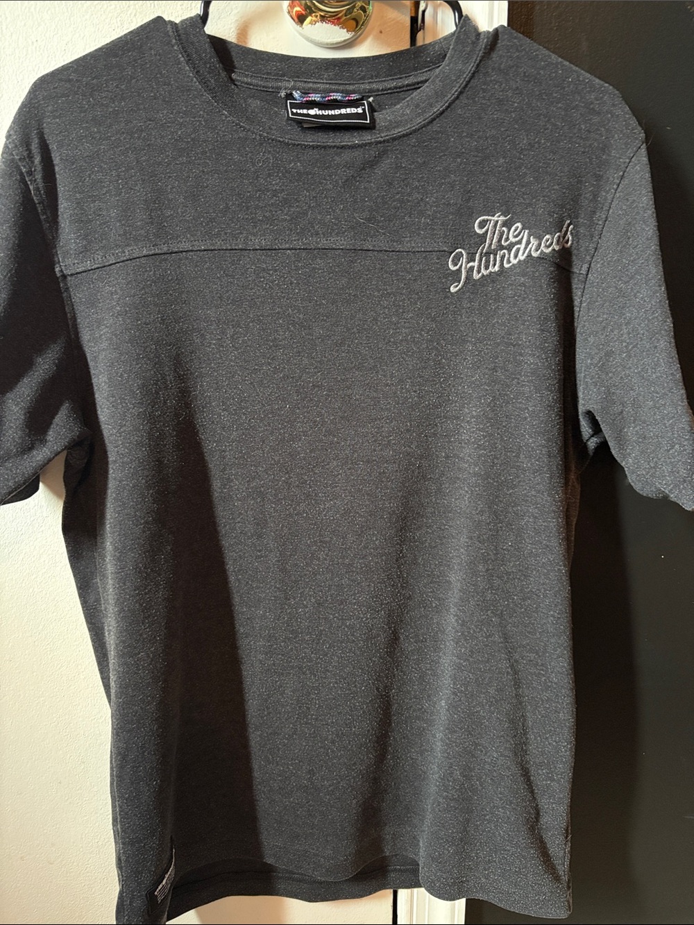 The Hundreds Charcoal Gray Script Logo Short Sleeve Tee